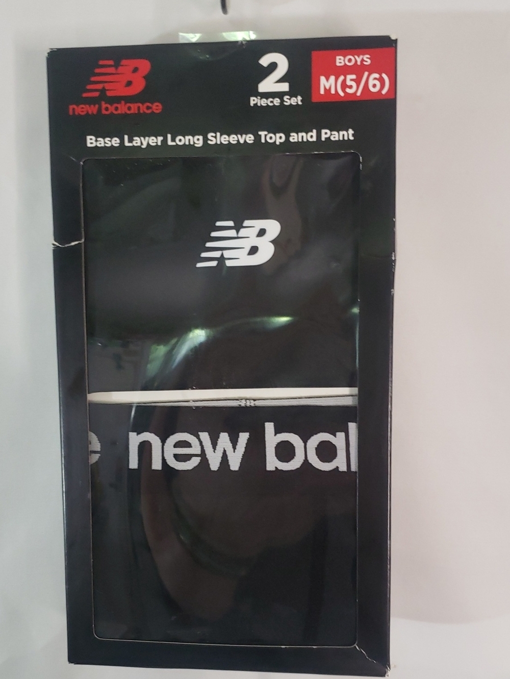New Balance Boys 2-Piece Base Layer Long Sleeve Top and Pant Set